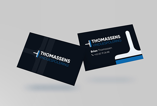 Thomassens Vinduespolering – logo, visitkort