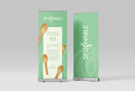 Spoonable – logo, designmanual, roll-up