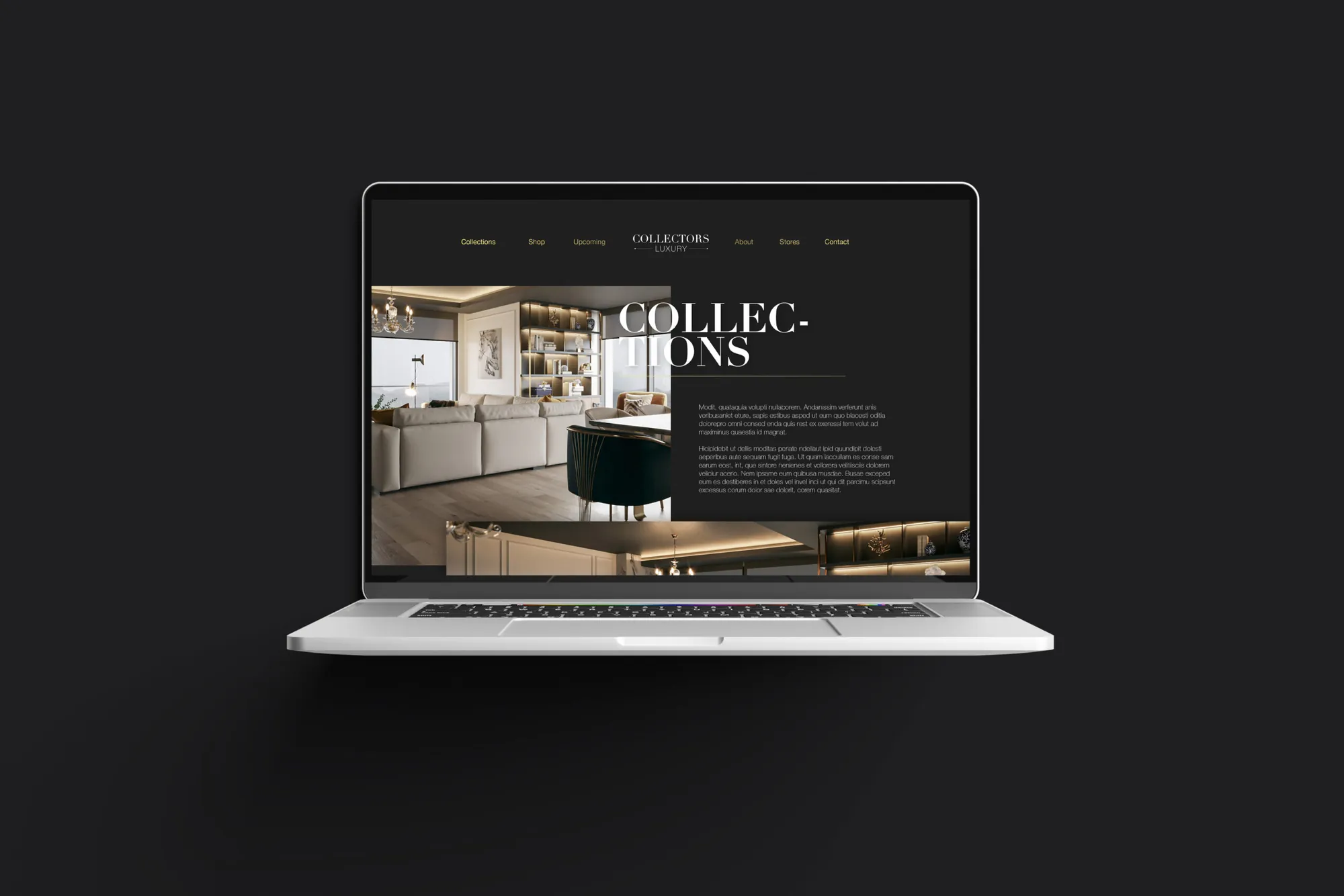 Collectors Luxury – Hjemmeside-mockup